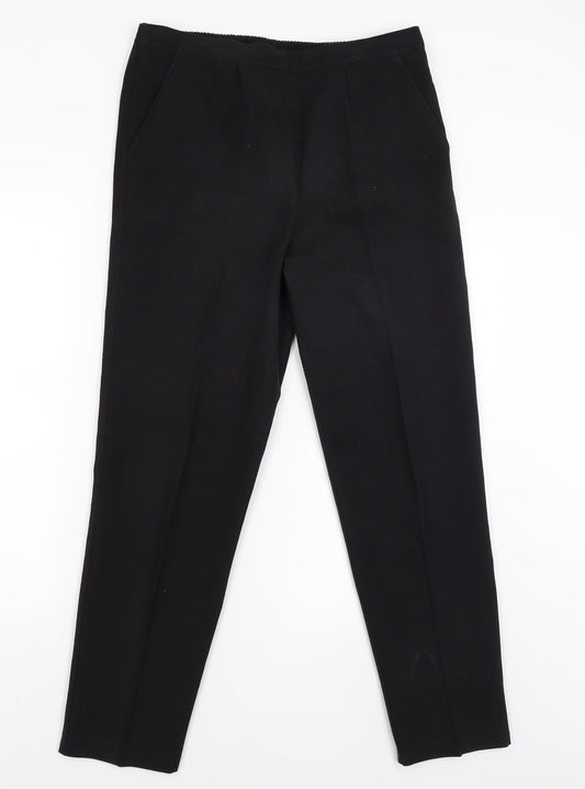 Preworn Womens Black   Trousers  Size 14 L30 in