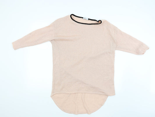 Spotted Womens Pink   Pullover Jumper Size L