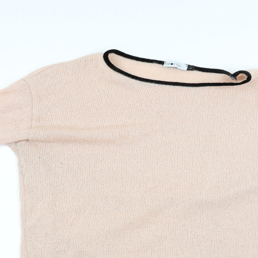 Spotted Womens Pink   Pullover Jumper Size L