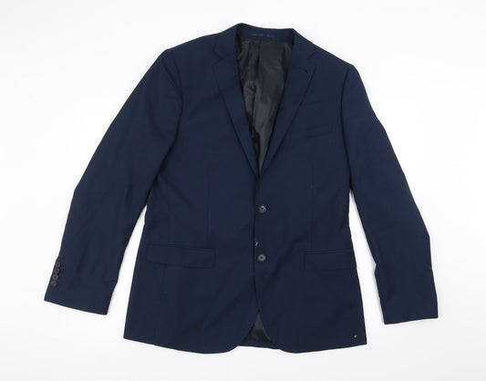 Taylor & Cutter Mens Blue   Jacket Suit Jacket Size 34