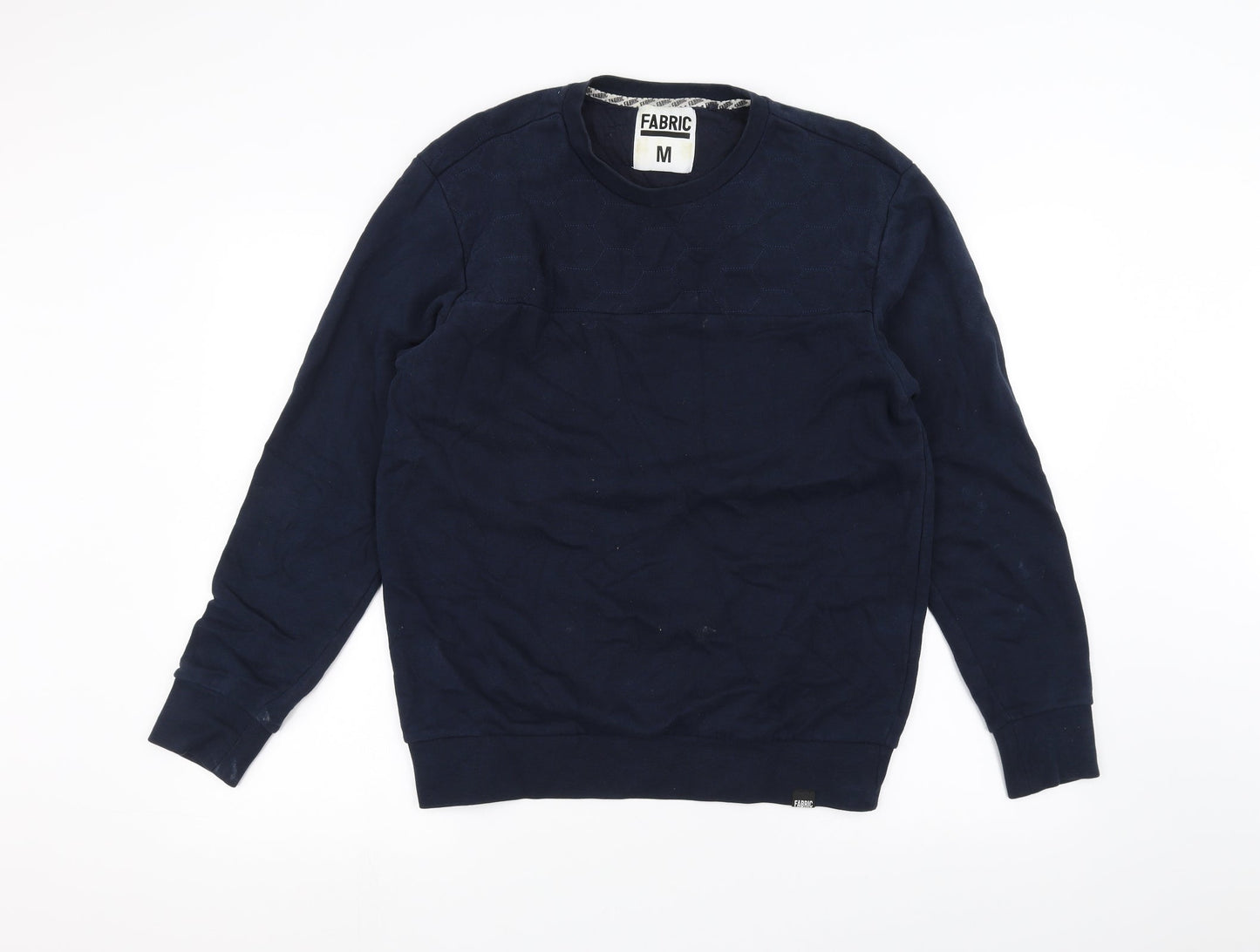 Fabric Mens Blue   Pullover Jumper Size M