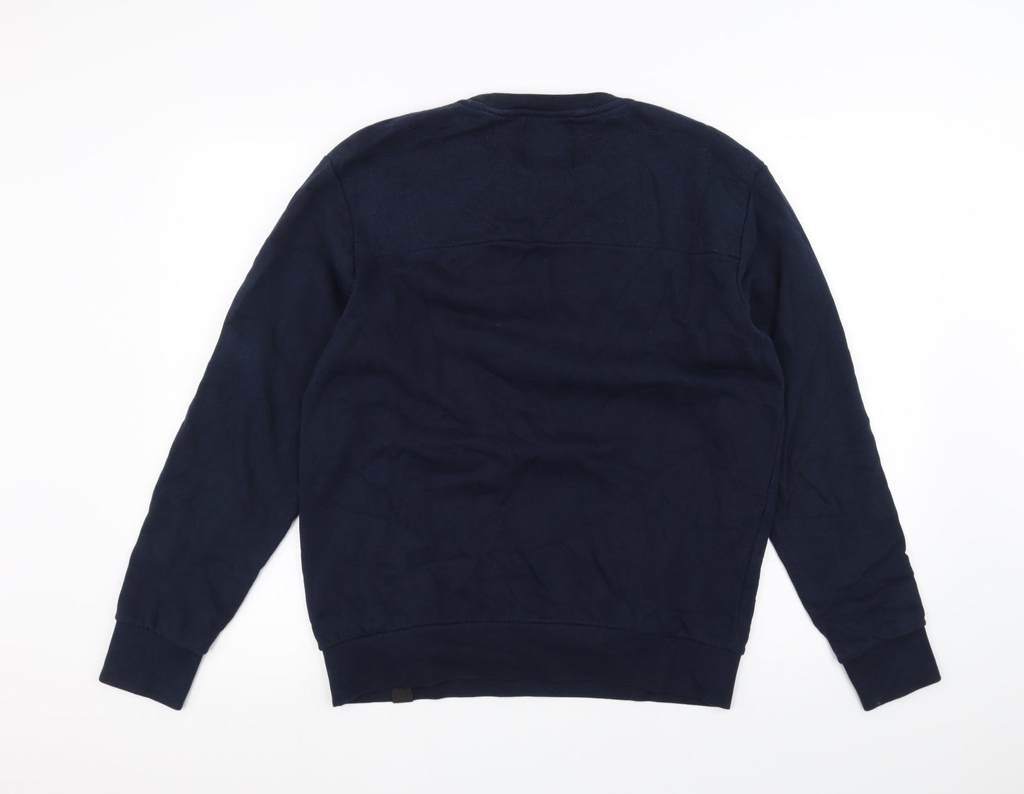 Fabric Mens Blue   Pullover Jumper Size M