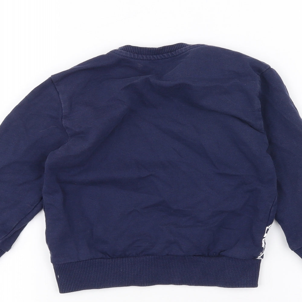 Rebel Girls Blue   Pullover Jumper Size 2-3 Years