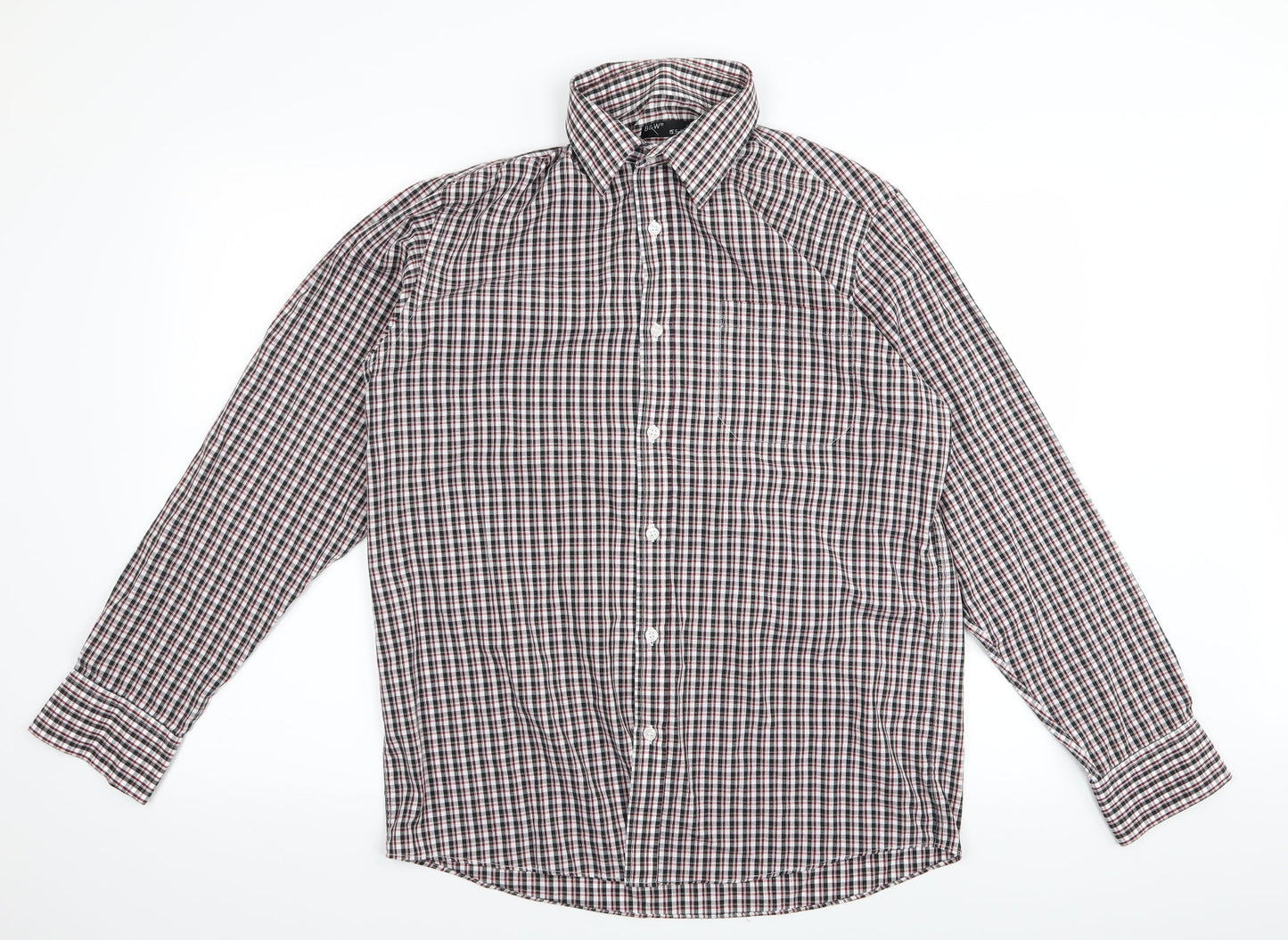 bw Mens White    Button-Up Size 15