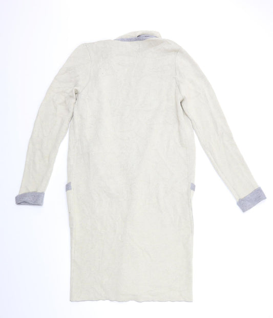 Rick Cardona Womens Beige  Knit Cardigan Jumper Size 8