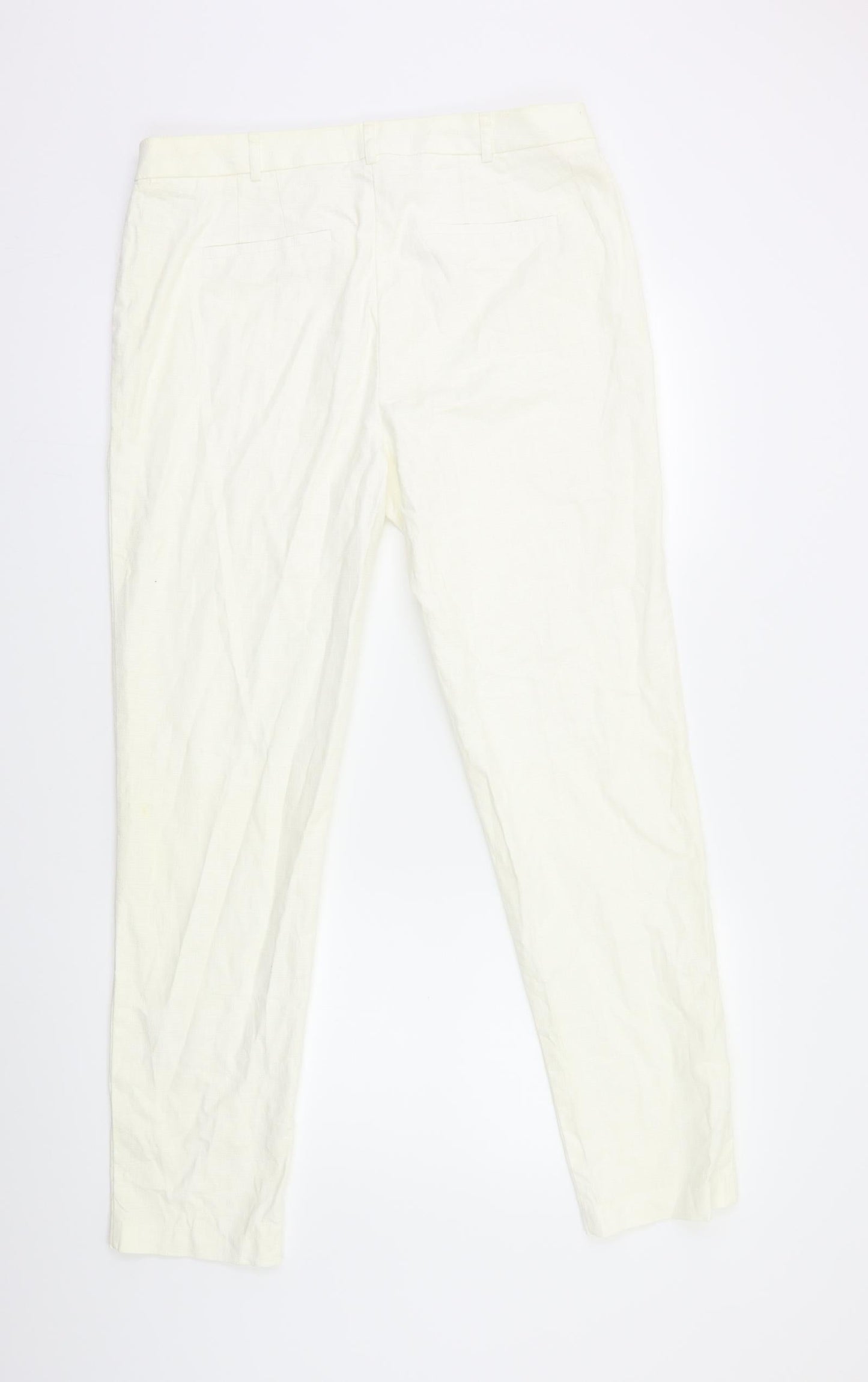 Preworn Womens Ivory   Trousers  Size 12 L29 in