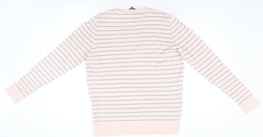 Principles Womens Pink Striped  Pullover Jumper Size 16