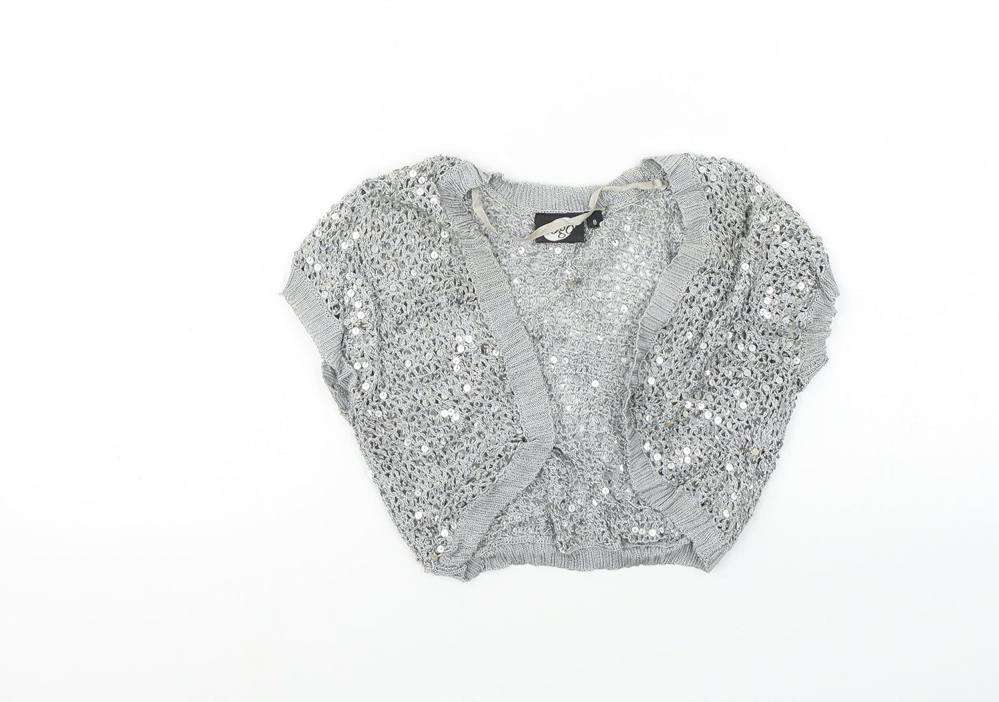 Logo Womens Grey   Shrug Jumper Size 8