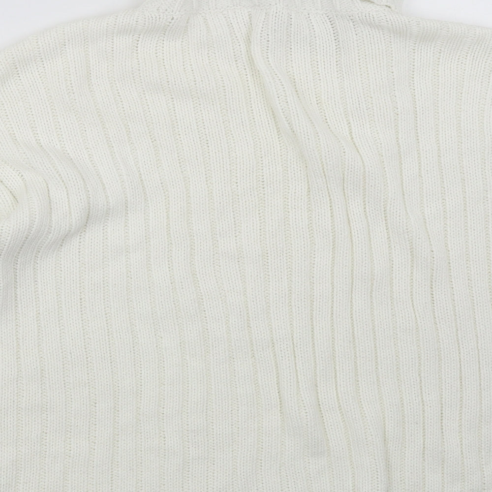 Divided Womens White   Pullover Jumper Size L