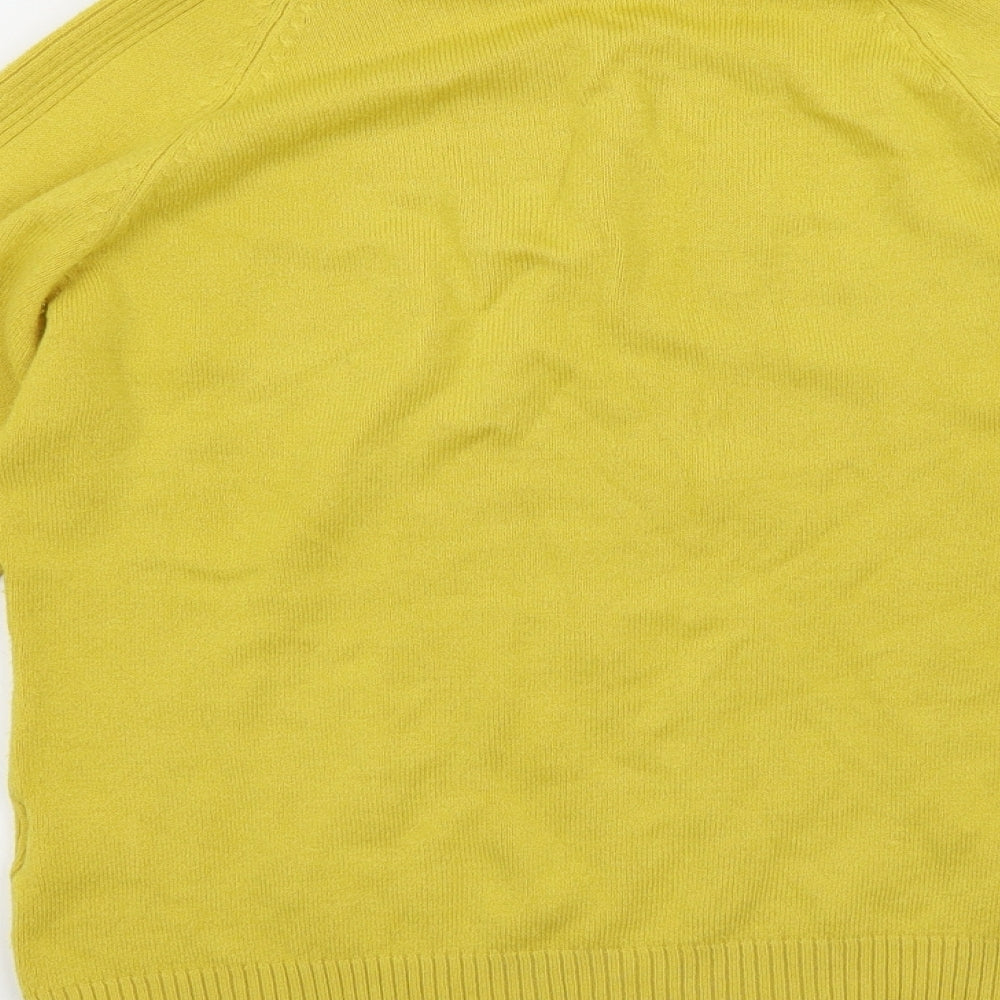 Alexara Womens Yellow  Knit Pullover Jumper Size L