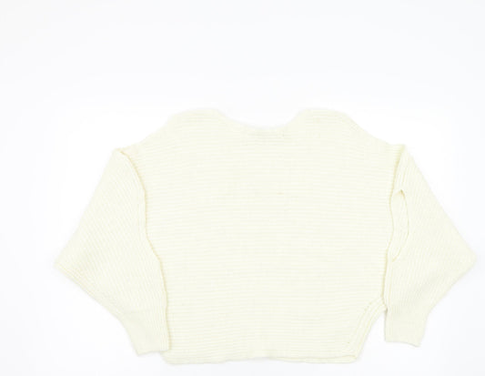 Miss Selfridge Womens Ivory   Pullover Jumper Size 14  - cutout detail