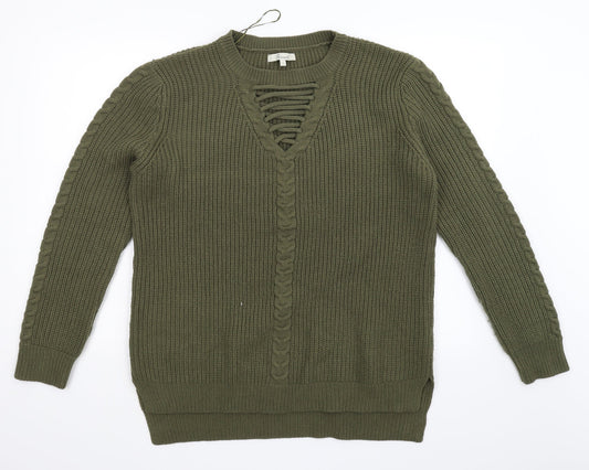 peacock Womens Green   Pullover Jumper Size L