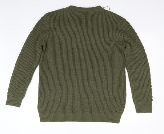 peacock Womens Green   Pullover Jumper Size L