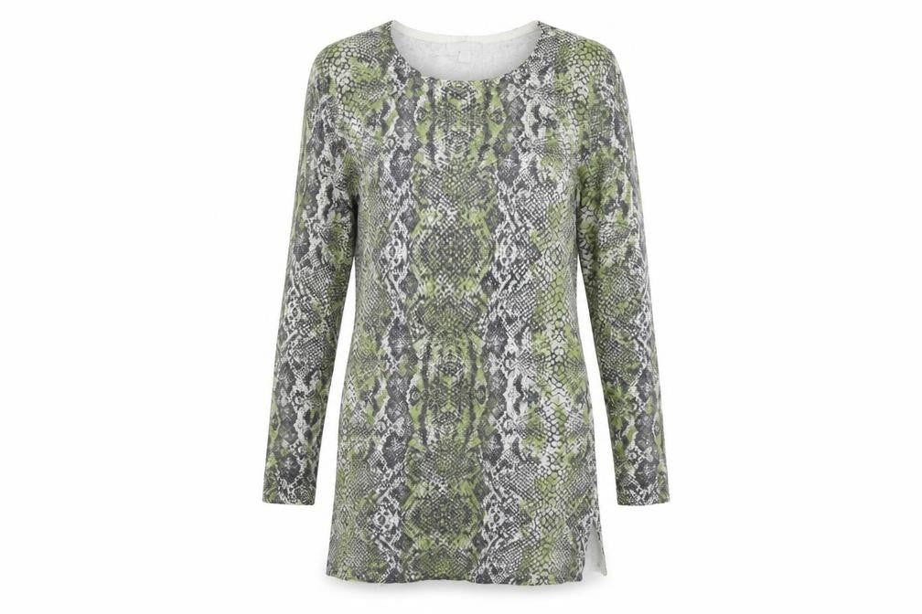 Gharani Strok Womens Green Animal Print  Jumper Dress  Size S