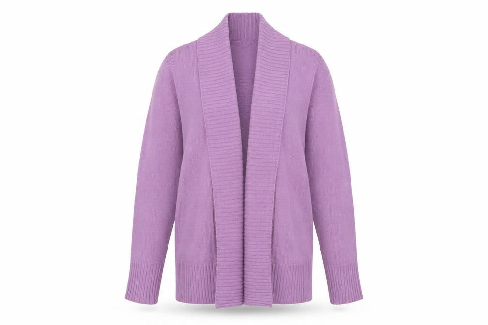 EWM Womens Purple  Knit Cardigan Jumper Size S