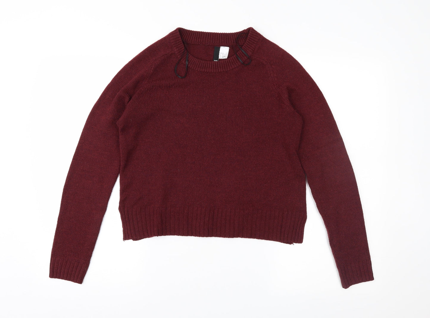 H&M Womens Red  Knit Pullover Jumper Size 4