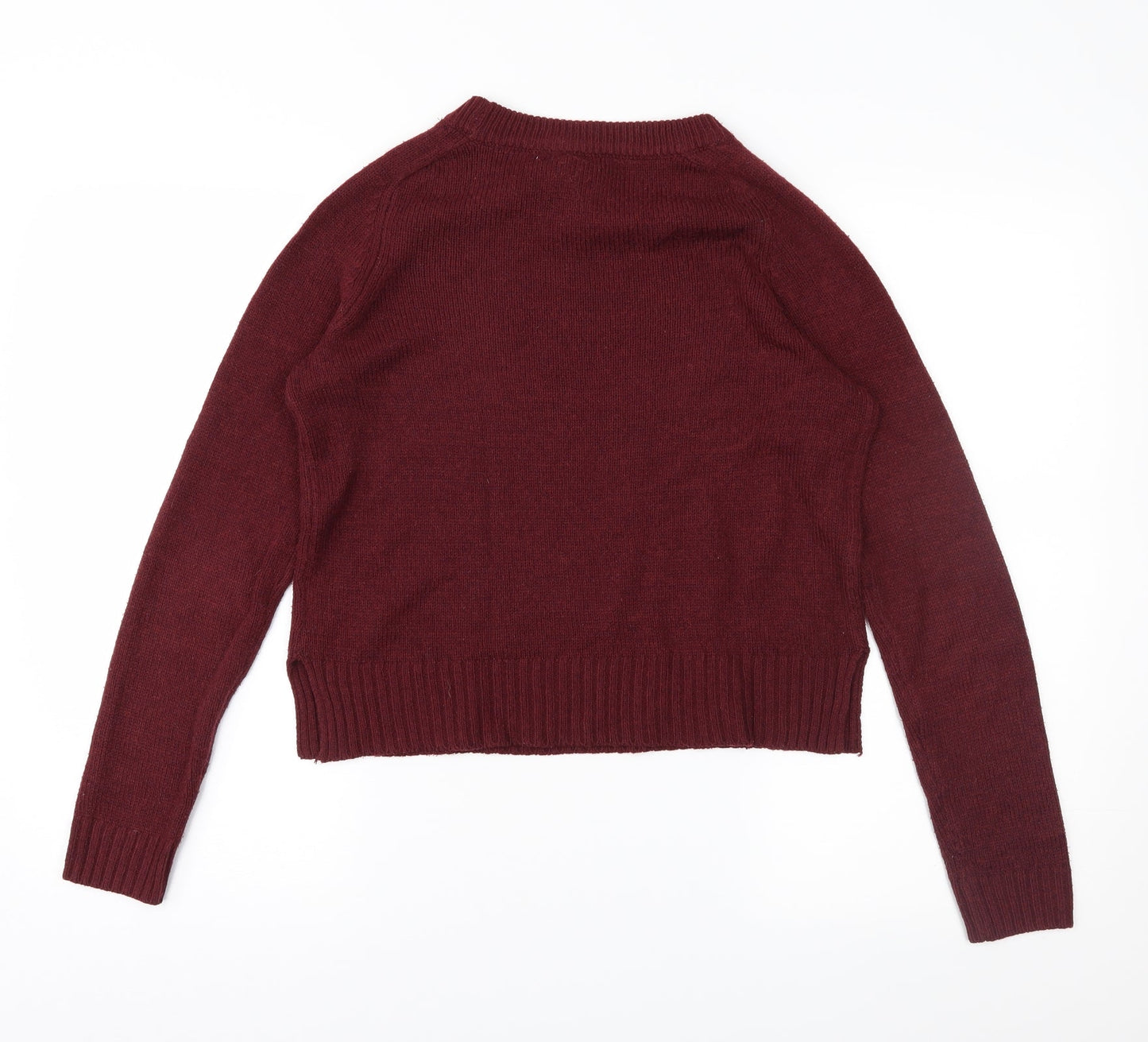 H&M Womens Red  Knit Pullover Jumper Size 4