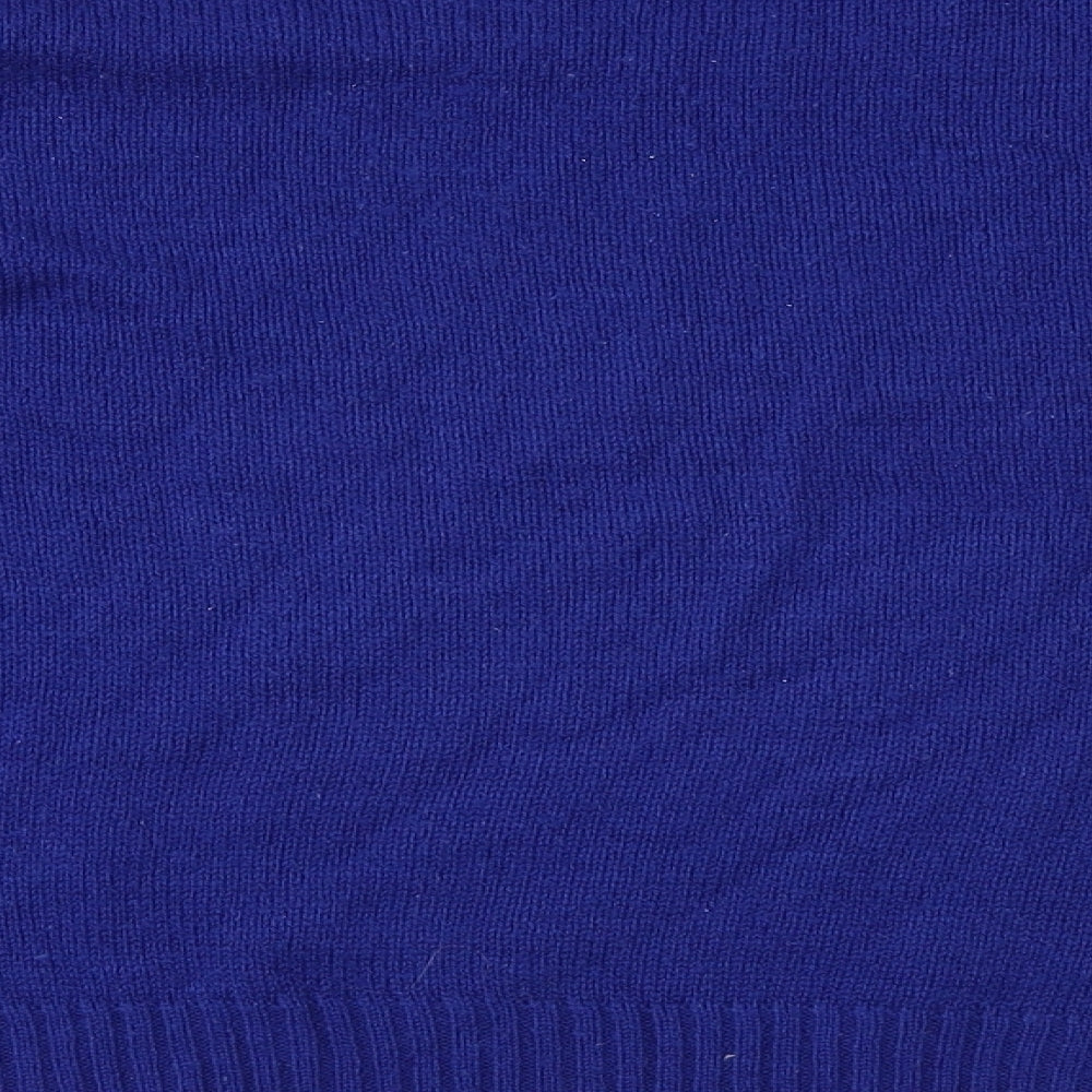 H&M Womens Blue  Knit Pullover Jumper Size 10