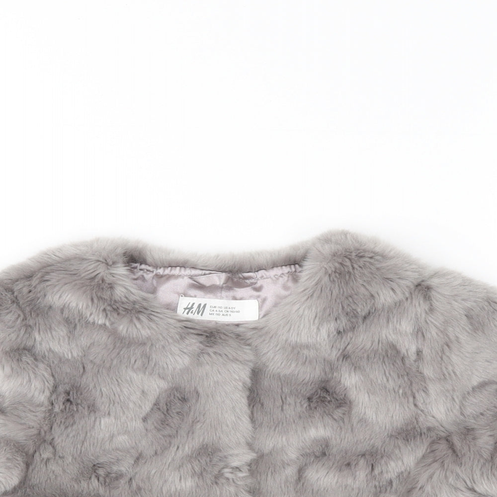 H&M Girls Grey   Jacket  Size 5 Years