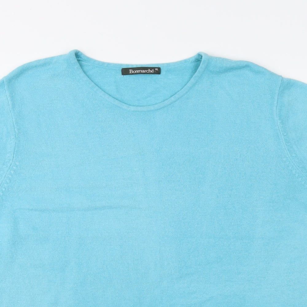 Bonmarché Womens Blue  Knit Pullover Jumper Size XL