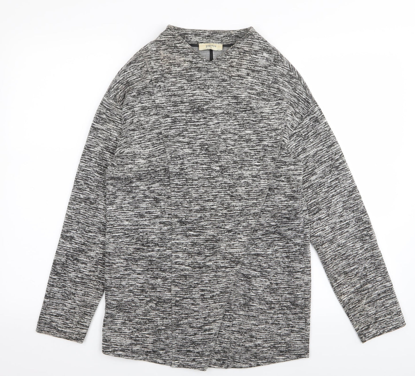 Papaya Womens Grey   Wrap Jumper Size S