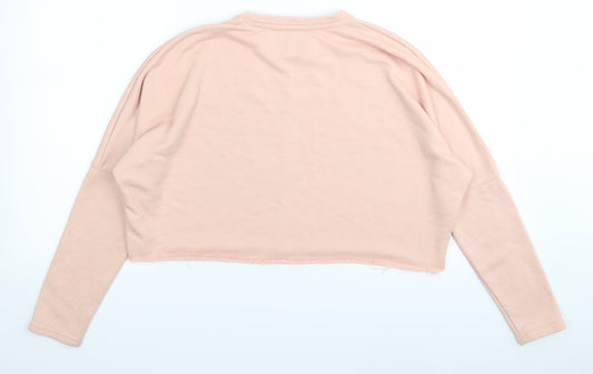 New Look Womens Pink   Pullover Jumper Size 10  - crop