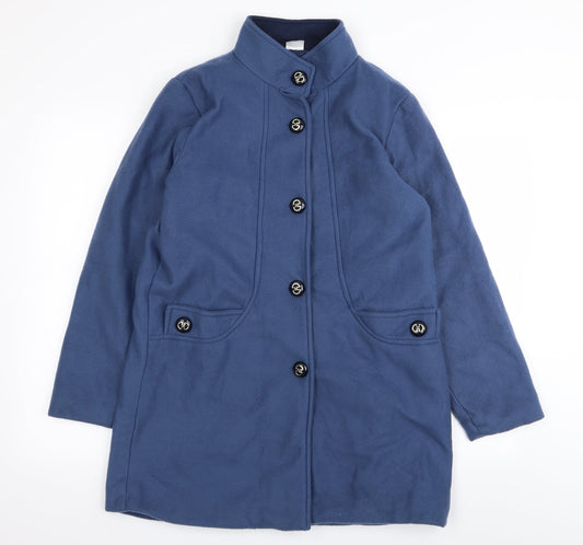 Gabrielle Vicenza Womens Blue   Overcoat Coat Size 10