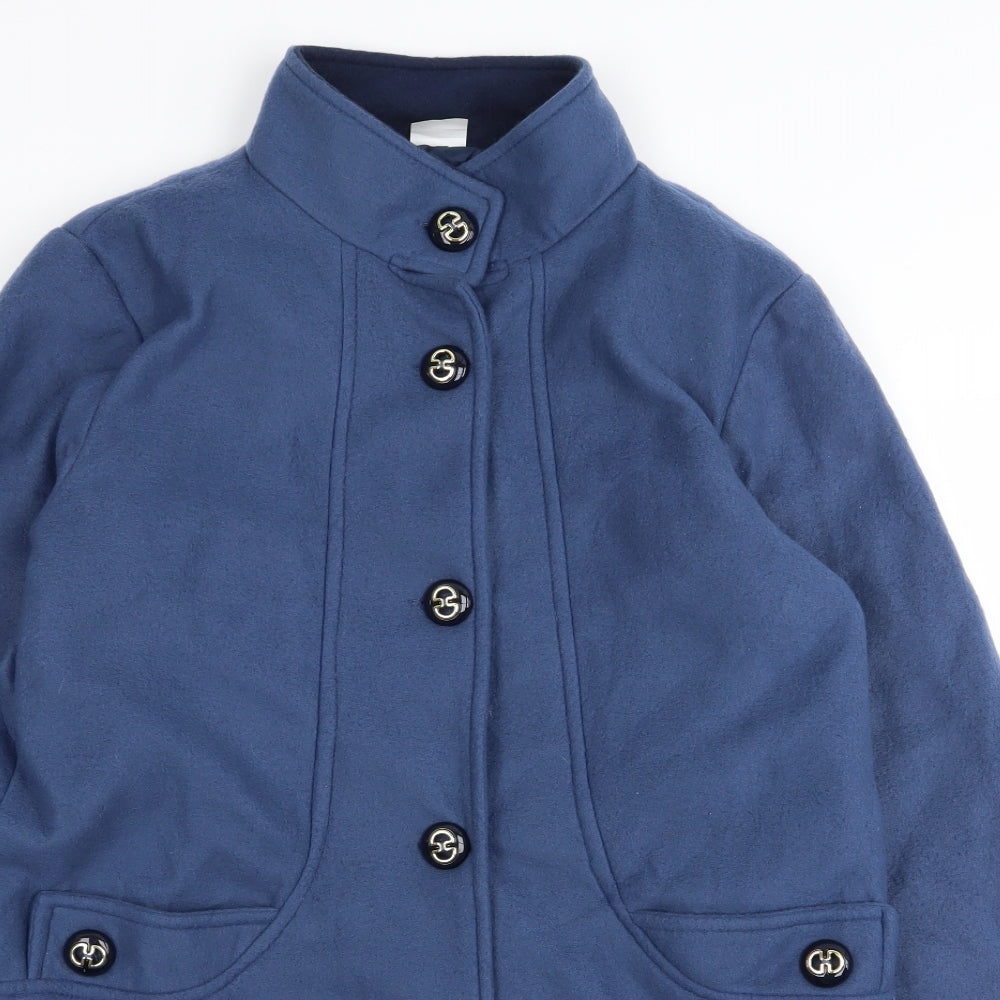 Gabrielle Vicenza Womens Blue   Overcoat Coat Size 10