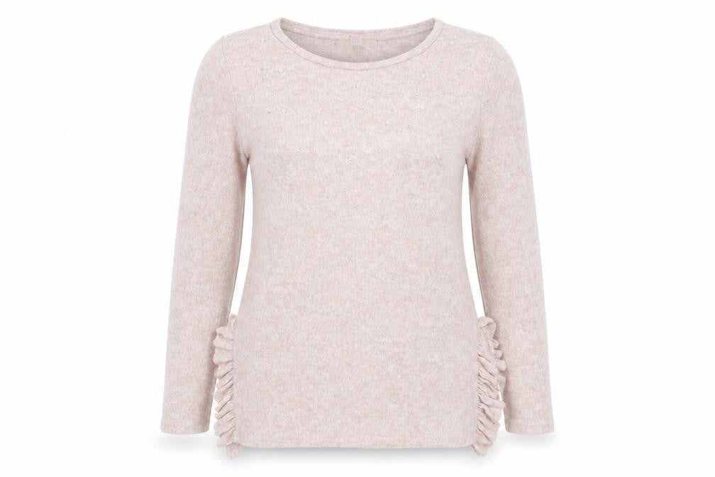 Next Womens Pink   Pullover Jumper Size 12  - beaded detail