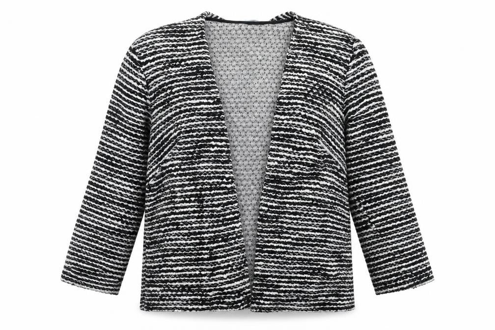H&M Womens Black Striped  Cardigan Jumper Size S