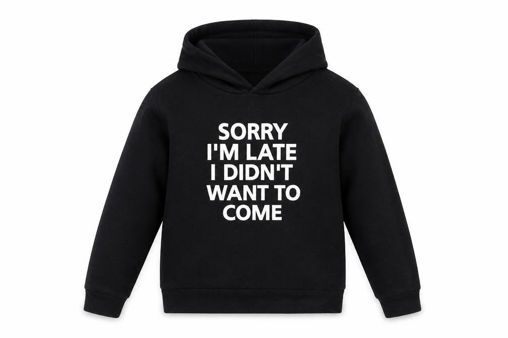 SHEIN Girls Black   Pullover Hoodie Size 8 Years  - sorry im late i didnt want to come