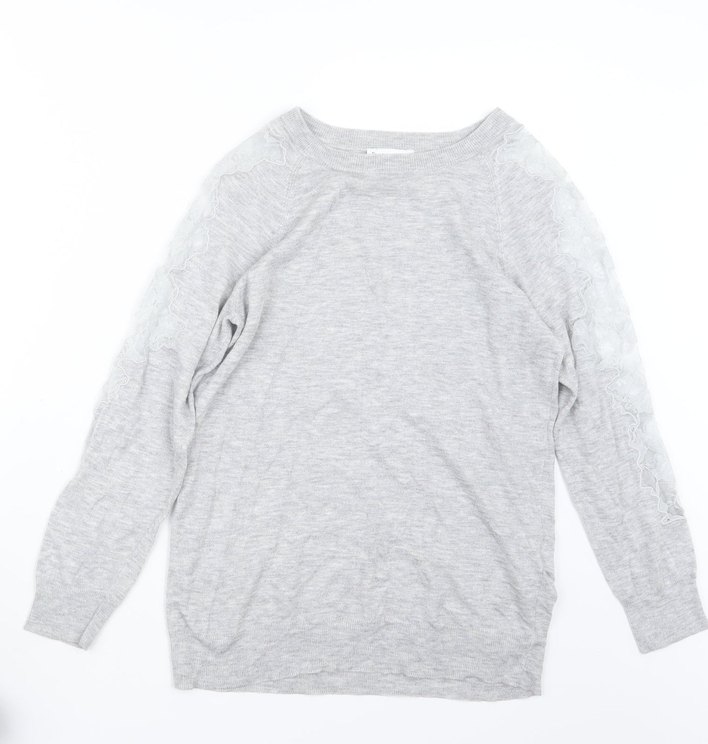 Warehouse Womens Grey  Knit Pullover Jumper Size 10