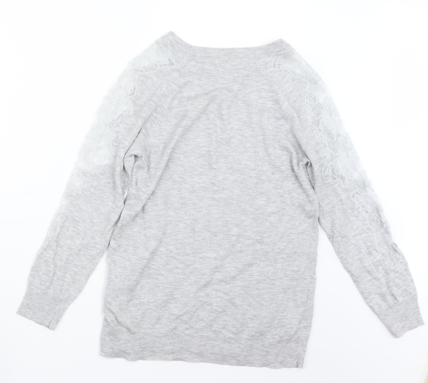 Warehouse Womens Grey  Knit Pullover Jumper Size 10