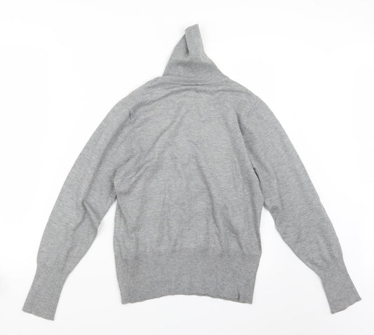 Mia Moda Womens Grey  Knit Pullover Jumper Size S