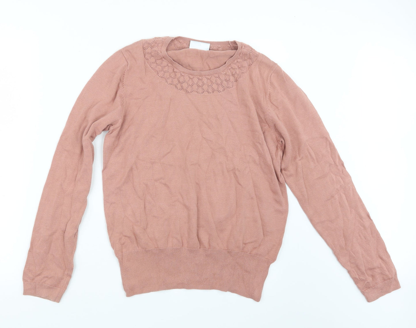 COSTWOLD COLLECTIONS Womens Pink  Knit Pullover Jumper Size M