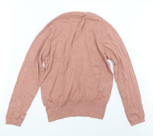 COSTWOLD COLLECTIONS Womens Pink  Knit Pullover Jumper Size M