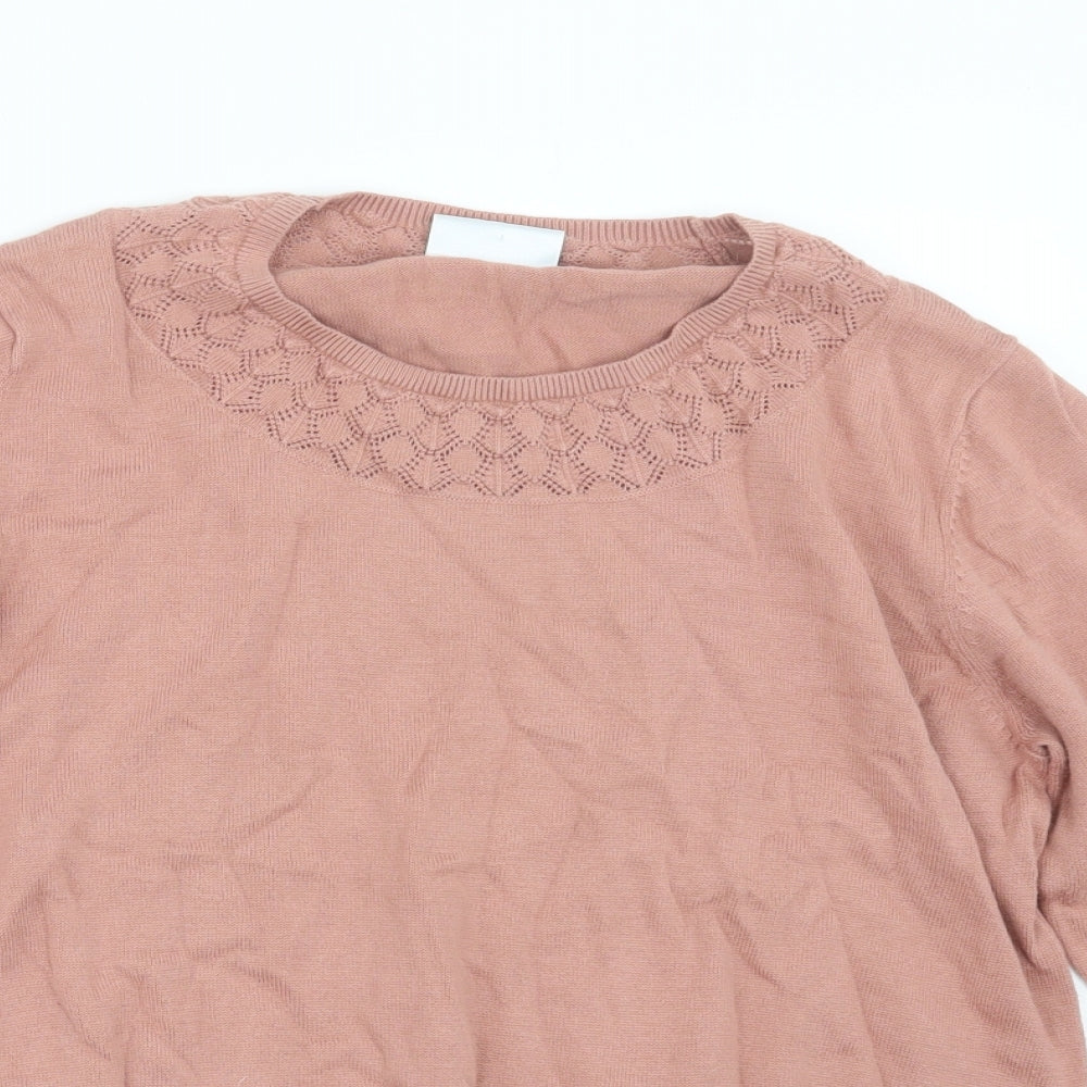 COSTWOLD COLLECTIONS Womens Pink  Knit Pullover Jumper Size M
