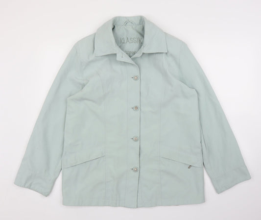 Klassik Womens Green   Overcoat Jacket Size L