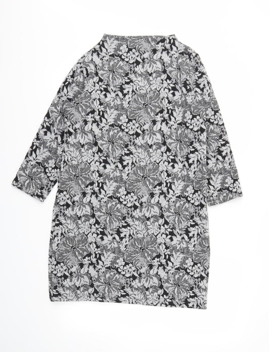 TU Womens Grey Floral  A-Line  Size 10