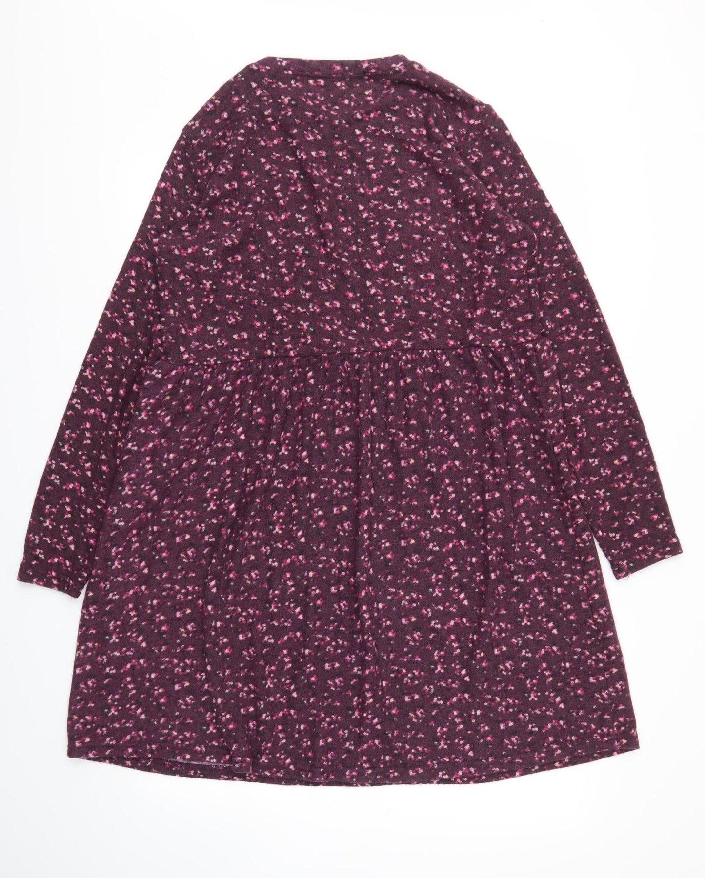 STUDIO  Womens Purple Floral  Fit & Flare  Size 12