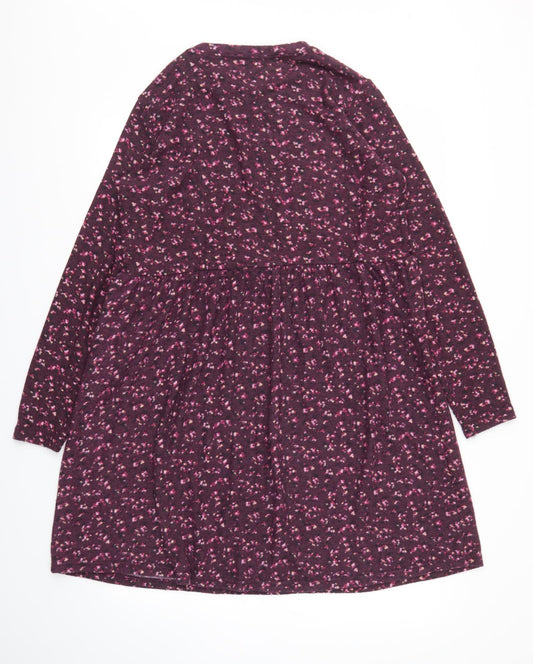 STUDIO  Womens Purple Floral  Fit & Flare  Size 12