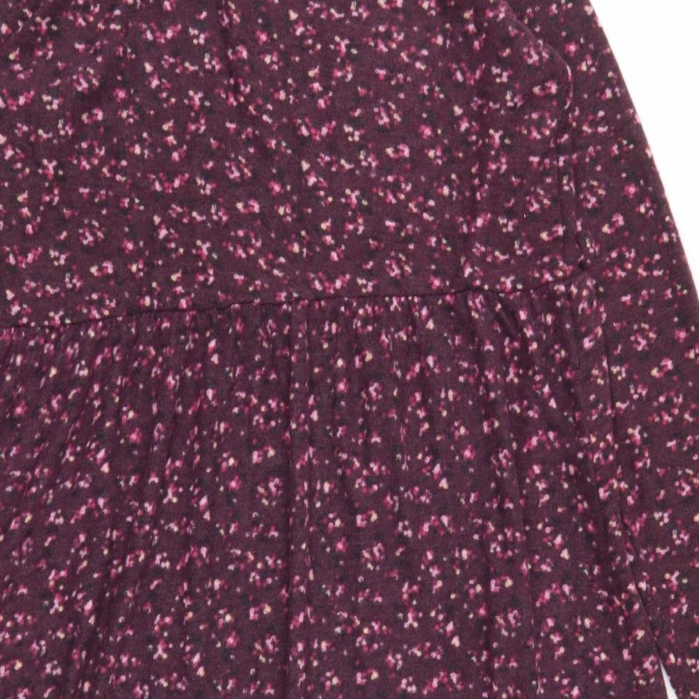 STUDIO  Womens Purple Floral  Fit & Flare  Size 12