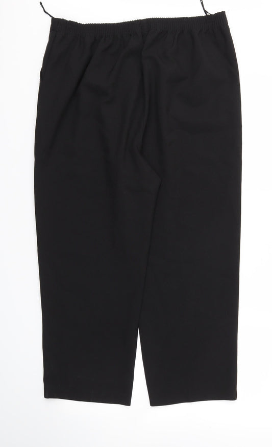 BM Womens Black   Trousers  Size 16 L23 in - Stretch waistband