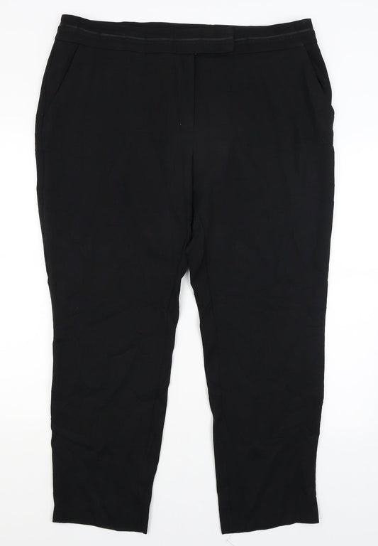 Very  Womens Black   Dress Pants Trousers Size 18 L28.5 in