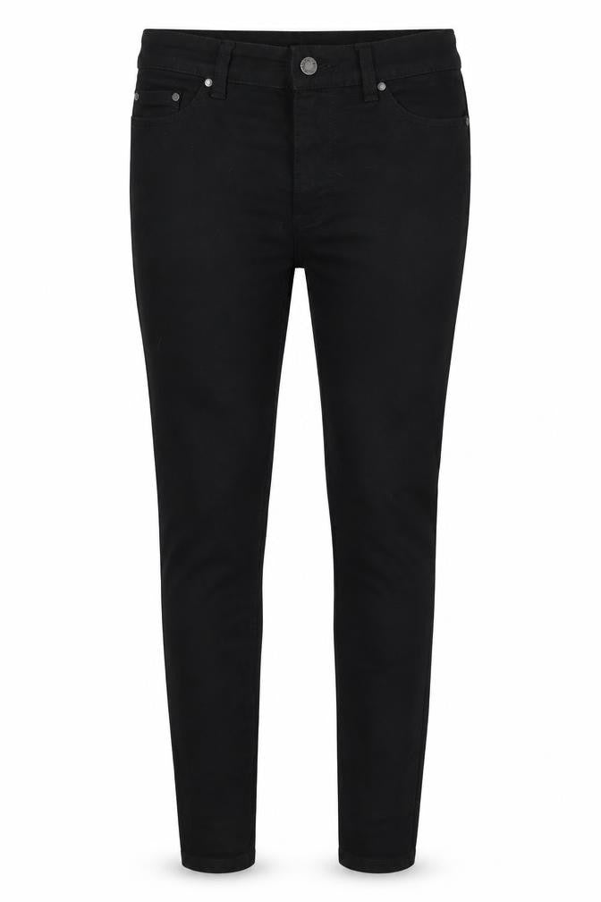 Front view of Denim Co women’s black skinny jeans, size UK 8, 29-inch leg
