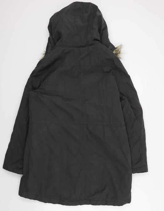 Peackocks Womens Grey   Overcoat Coat Size 14