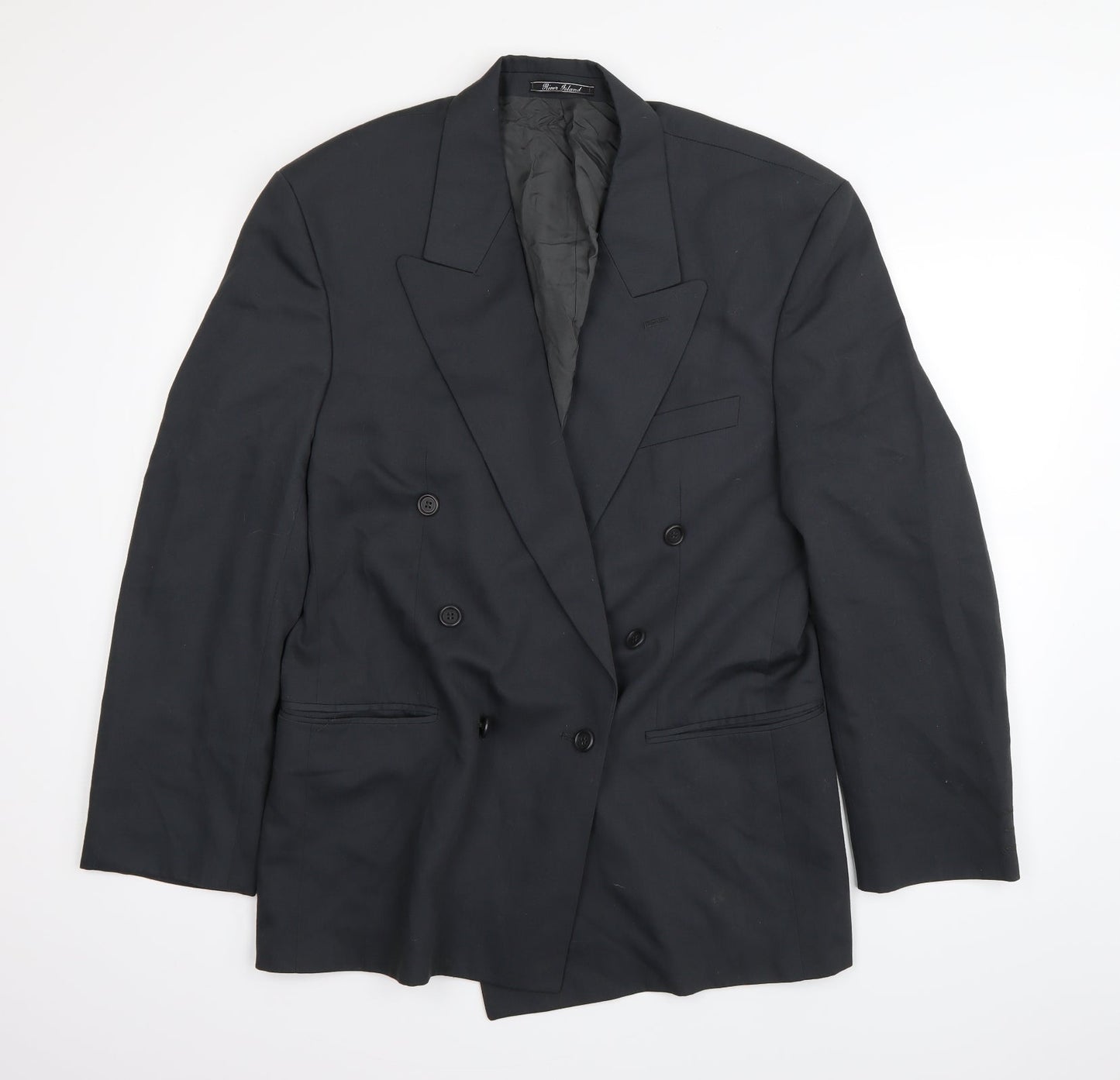 River Island Mens Black    Blazer Size 40