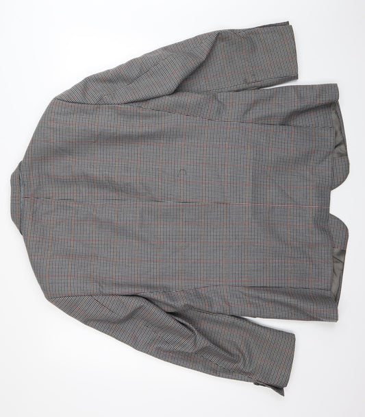 Brook Taverner Mens Green Houndstooth   Blazer Size 42