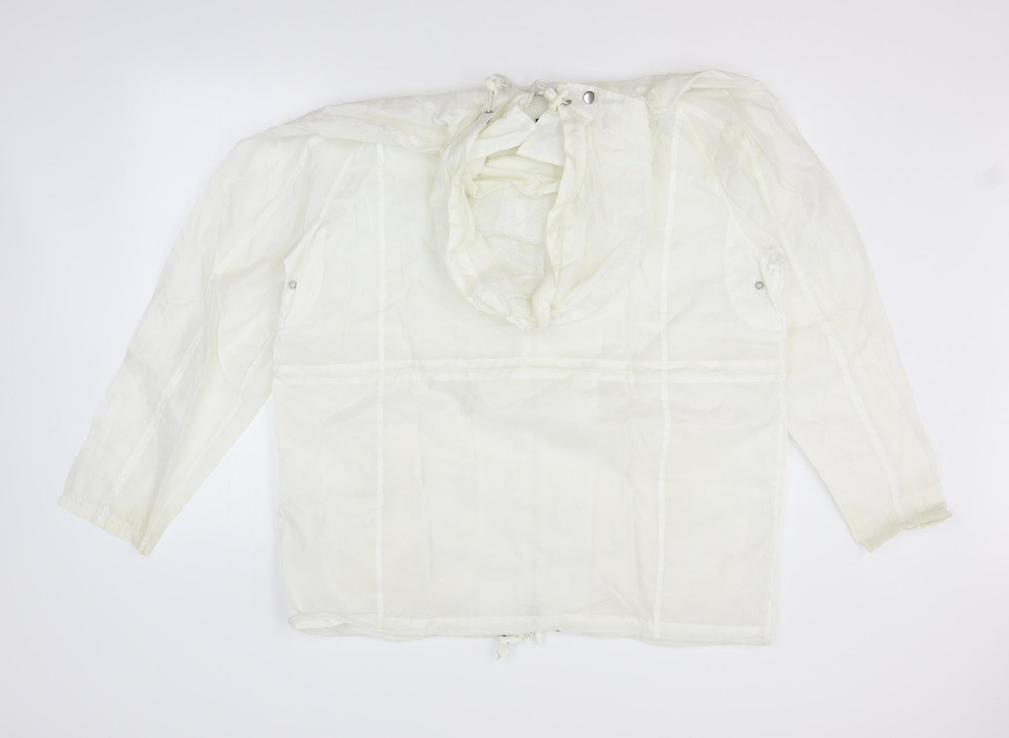 Janique Womens White   Jacket Coat Size L  - washable marks
