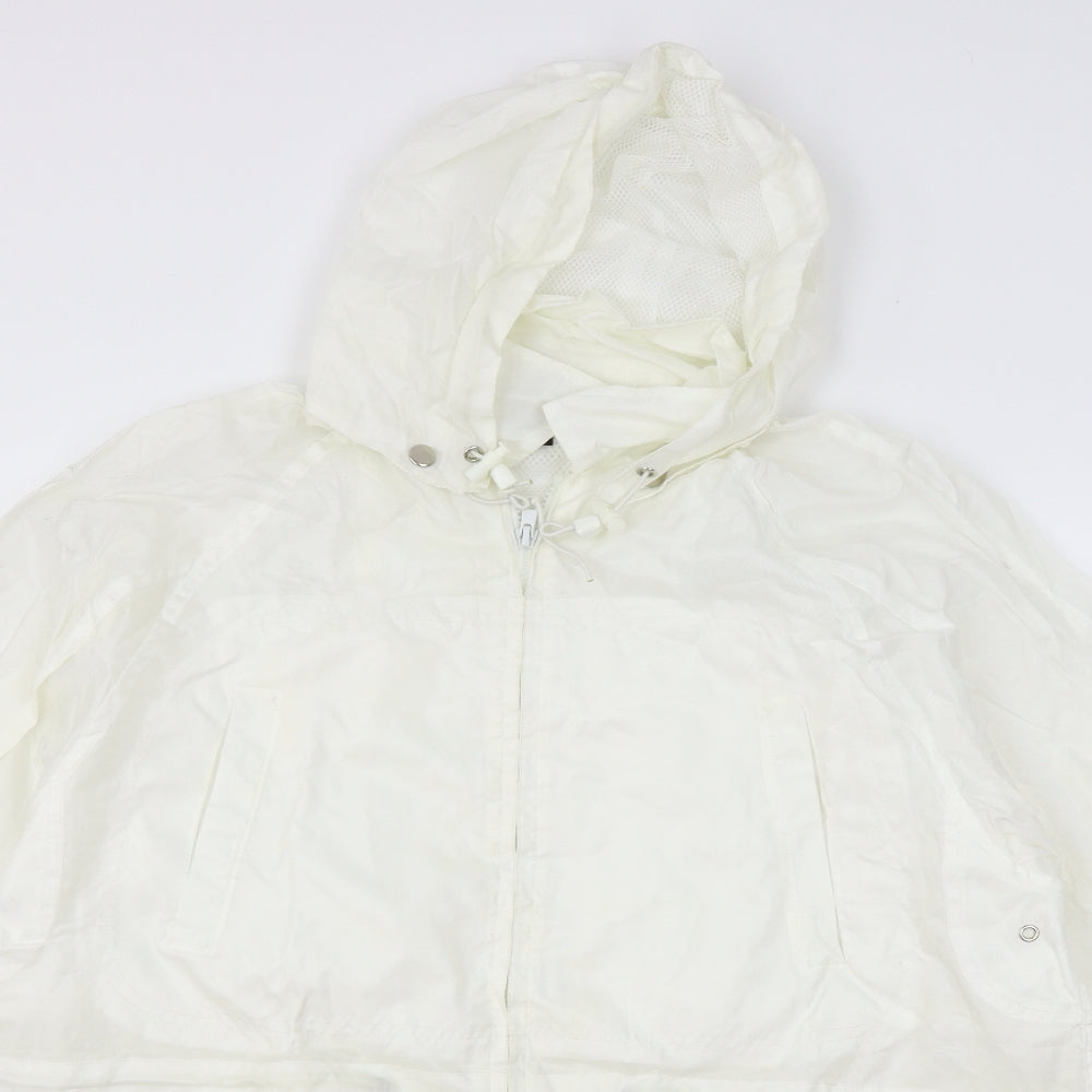 Janique Womens White   Jacket Coat Size L  - washable marks